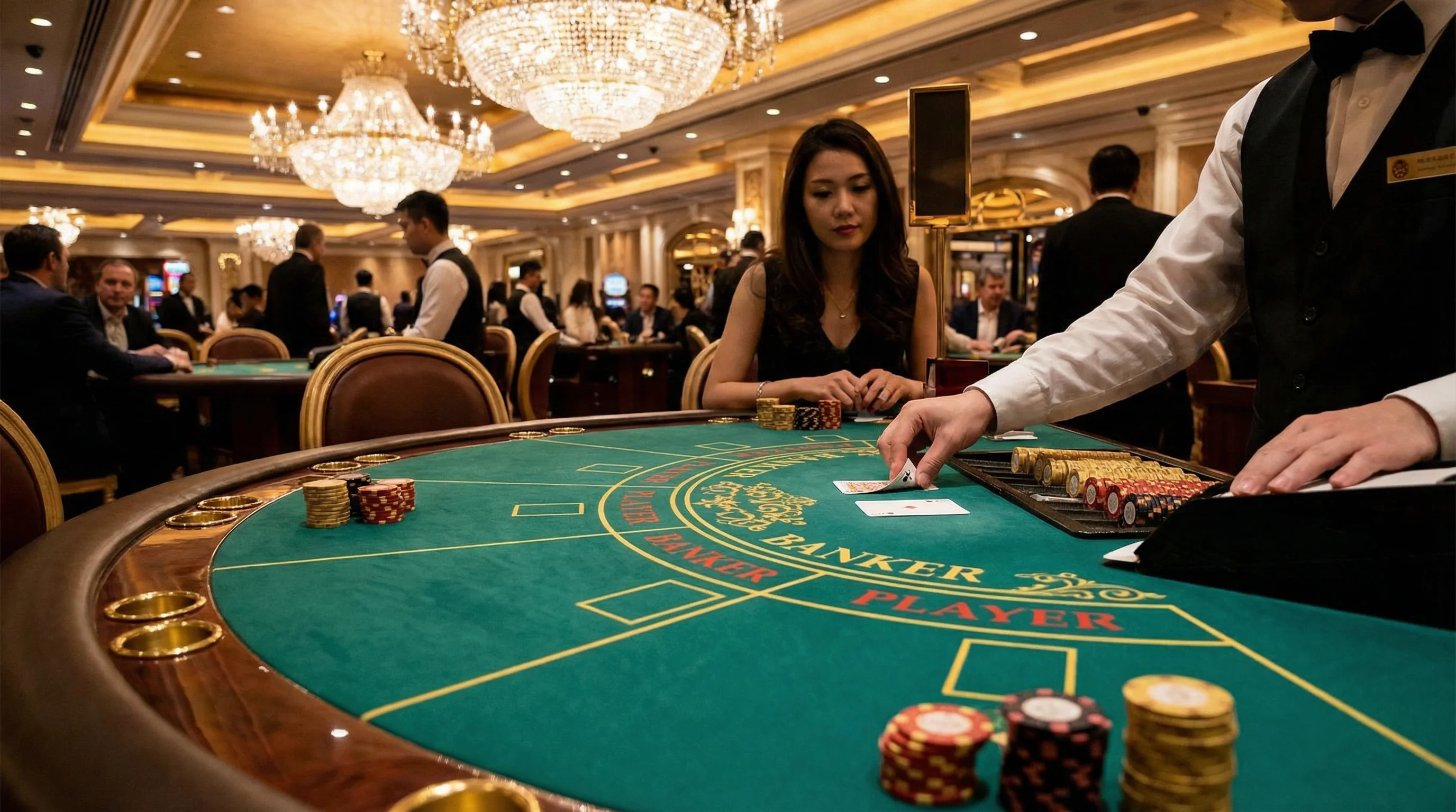 Mesa de bacará elegante