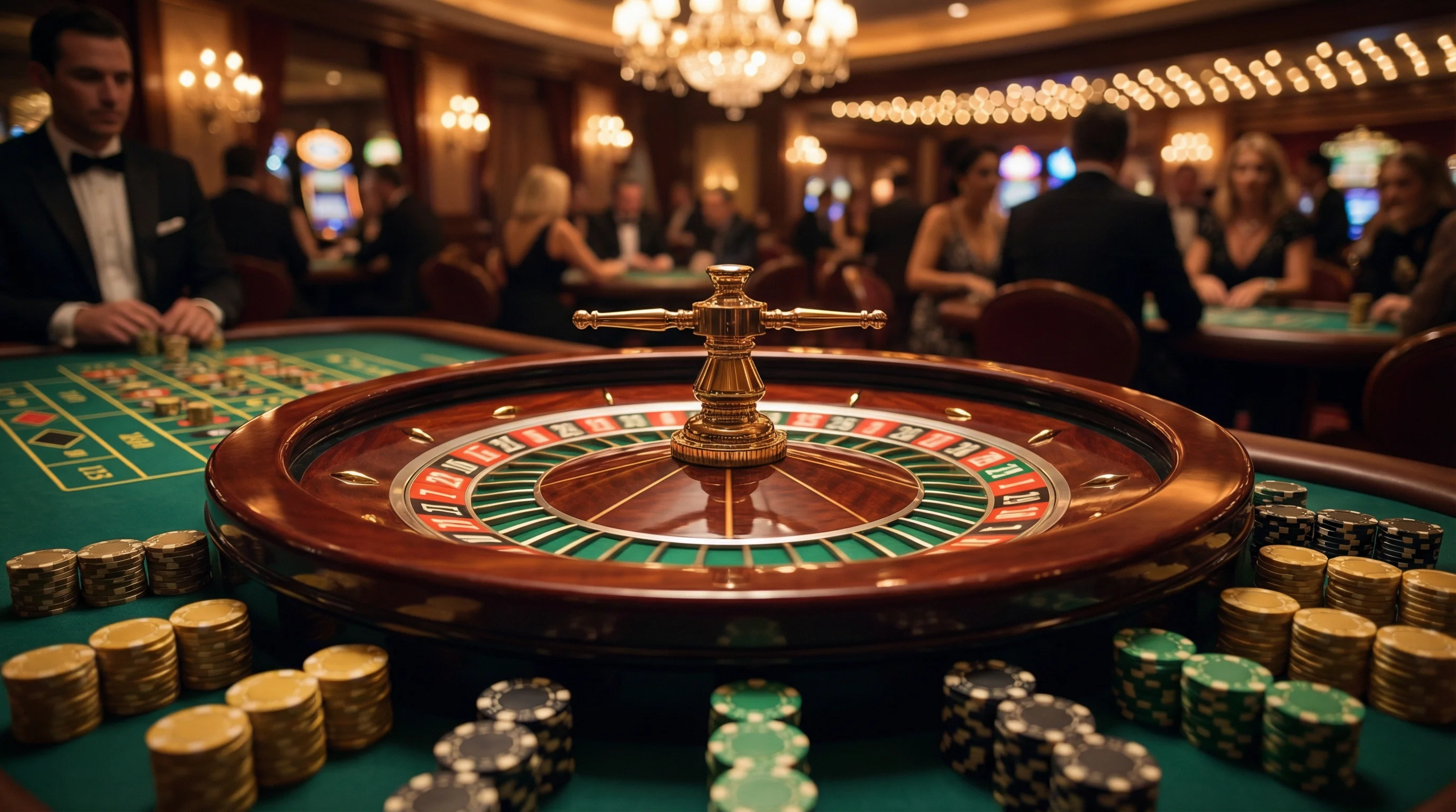 Ruleta europea girando